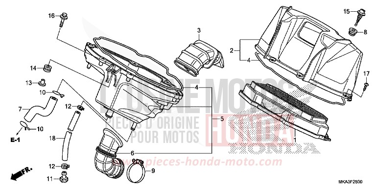 FILTRE A AIR de NC750X "Méca" MAT PEARL GLARE WHITE (NHB54) 2018